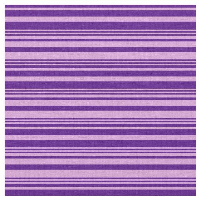Plum & Indigo Lined Pattern Fabric (Close Up)