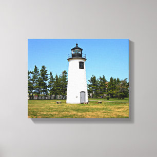 Plum Island Lighthouse, MA Wrapped Canvas