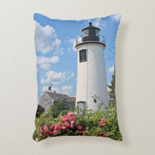 Plum Island Lighthouse Massachusetts Accent Pillow