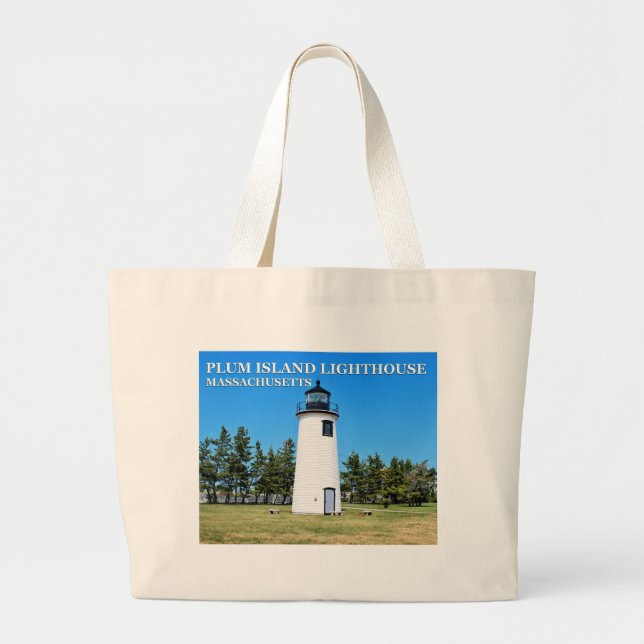 Plum Island Lighthouse, Massachusetts Tote Bag (Front)