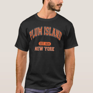 Plum Island New York Est.1614 Sports Vintage Orang T-Shirt