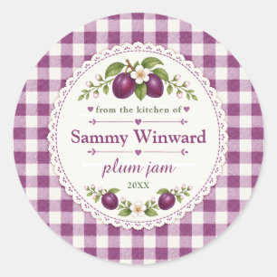 Plum Jam Homemade Gift Label