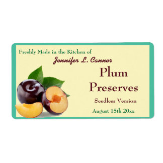 Plum Jam or Preserves II Fruit Canning Jar