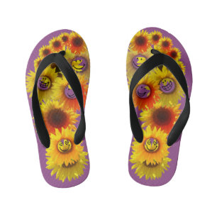 Plum Kids Unisex Sunflower Flip Flops