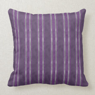 Plum Lavender Steel Stripes Cushion