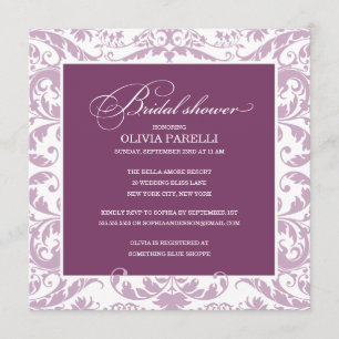 PLUM & LILAC SHOWER   BRIDAL SHOWER INVITE