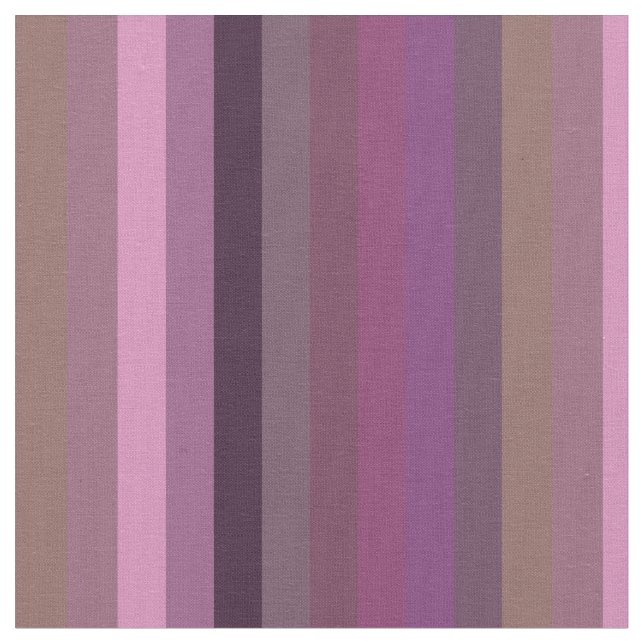 Plum & Lilac Vertical Stripes Fabric (Close Up)