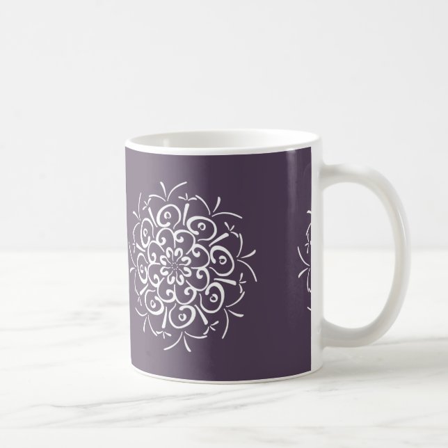 Plum Mandala Coffee Mug (Right)