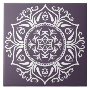 Plum Mandala Tile