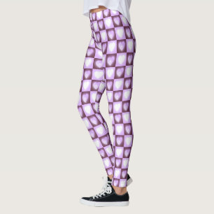 Plum Mauve Celestial Hearts Valentine’s Leggings