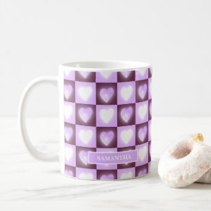 Plum Mauve Celestial Hearts Valentine’s Mug