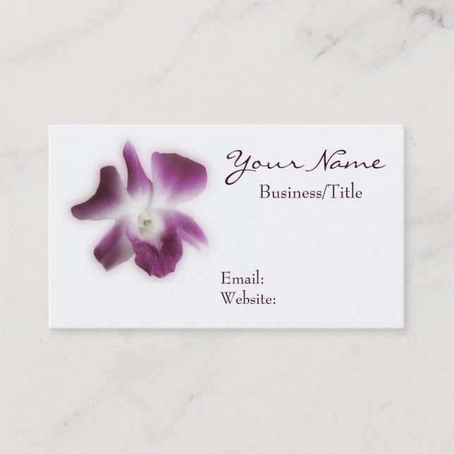 Plum Orchid Business Card (Front)