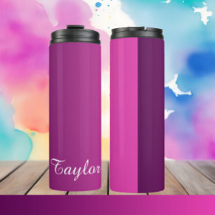 Plum Passion - Customisable Name Thermal Tumbler