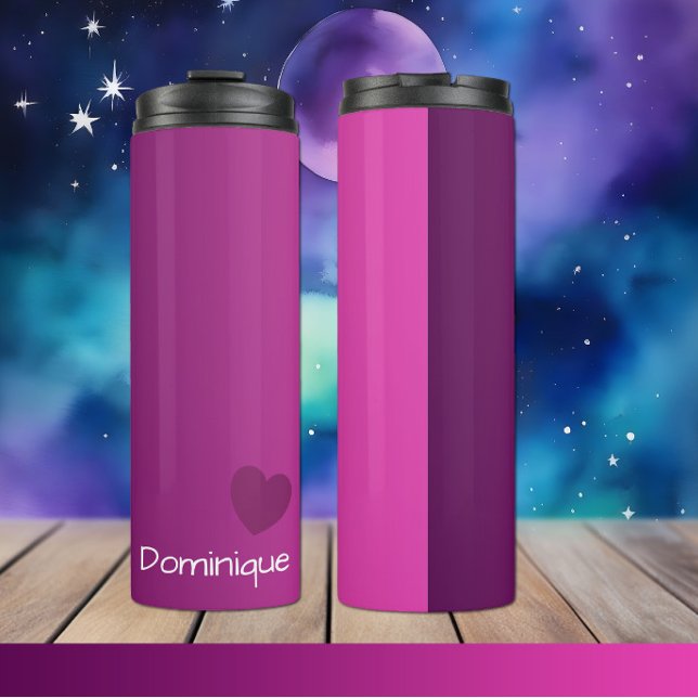 Plum Passion - Gradient With A Heart  Thermal Tumbler (Creator Uploaded)