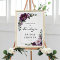 Plum Peonies Bridal Shower Welcome Sign