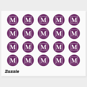 Plum Perfection - Customisable Monogram Sticker