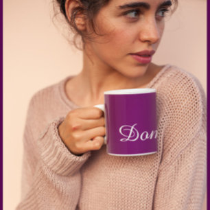Plum Perfection - Customisable Name Coffee Mug