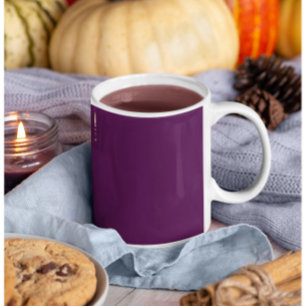 Plum Perfection - Elegant Solid Plum -  Large Coffee Mug