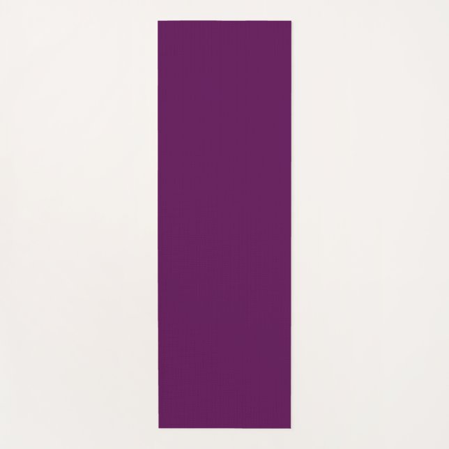 Plum Perfection - Elegant Solid Plum -  Yoga Mat (Front)