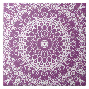Plum Petal Mandala Symphony Tile