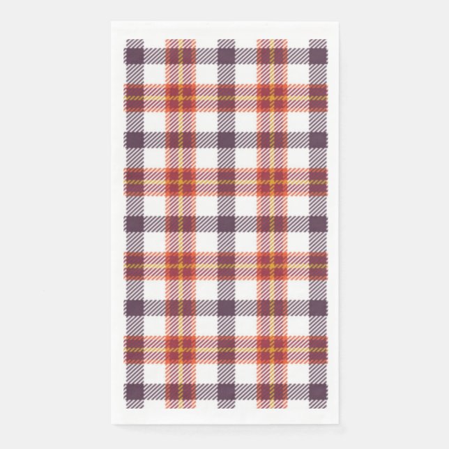 Plum Plaid  Napkin (Front)