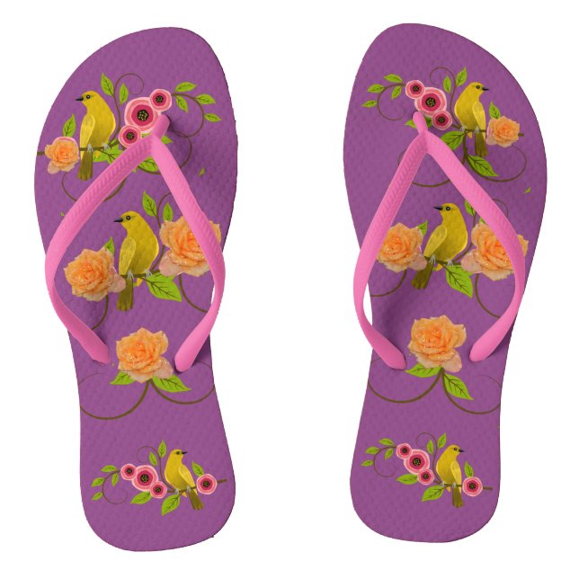 Plum  Pool Beach Flip Flops (Footbed)
