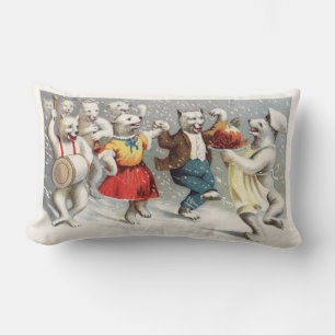 Plum Pudding Jig Lumbar Cushion