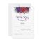 Plum Purple and Burgundy Red Floral Wedding RSVP