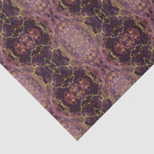 Plum Purple And Gold Marble Tissue Paper