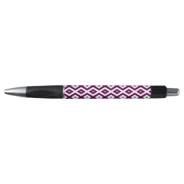 Plum purple and white diamond pattern (Front)
