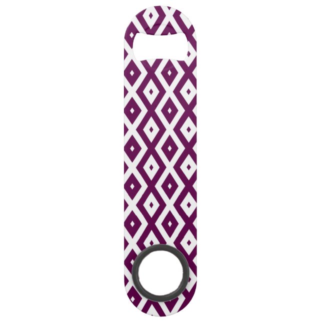Plum purple and white diamond pattern (Front)