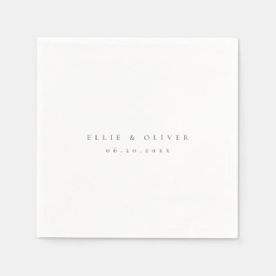 Plum Purple Boho Wedding Modern Cocktail Napkin