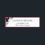 Plum Purple Bridal Shower Return Address Label<br><div class="desc">Based on our bestselling Bridal Shower invitation, this elegant plum purple Bridal Shower return address label design features a floral bouquet of soft, watercolor roses in shades of plum purple, with lush green eucalyptus botanical leaves, and bordered in plum purple. Part of a co-ordinated suite. View suite here: https://www.zazzle.com/collections/plum_purple_watercolor_floral_bridal_shower-119250449992466290 Contact...</div>