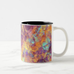 Plum Purple Crumpled Texture Two-Tone Coffee Mug