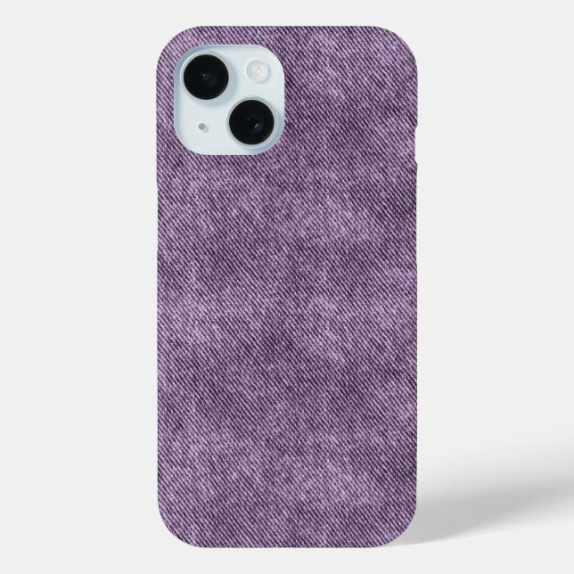 Plum Purple Denim Pattern Case-Mate iPhone Case (Back)