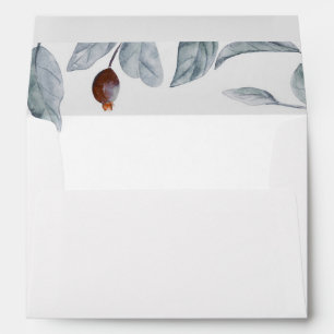 Plum Purple Floral Bohemian Watercolors Wedding Envelopes