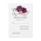 Plum Purple Flowers Watercolor Wedding RSVP Card