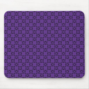 Plum Purple Funky Circles Mousepad