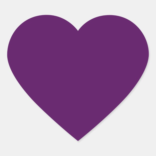 Plum Purple Heart Sticker (Front)