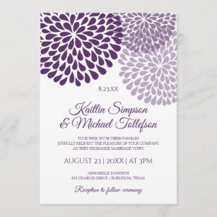 Plum, Purple & Lavender Wedding Invitations