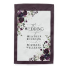 Plum Purple Mauve Floral Watercolor Script Wedding