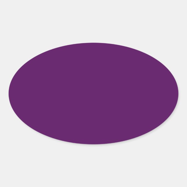 Plum Purple Oval Sticker (Front)
