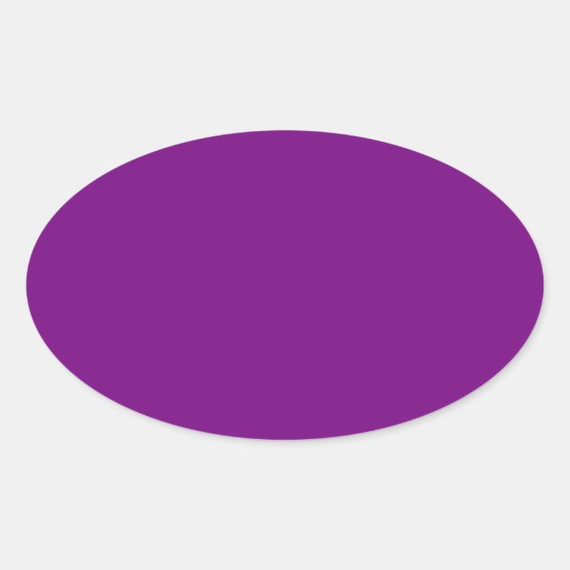 Plum Purple Oval Sticker (Front)