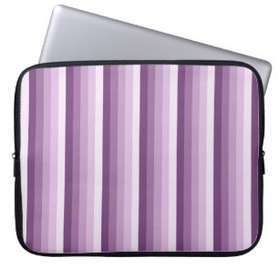 Plum purple shadow stripes laptop sleeve
