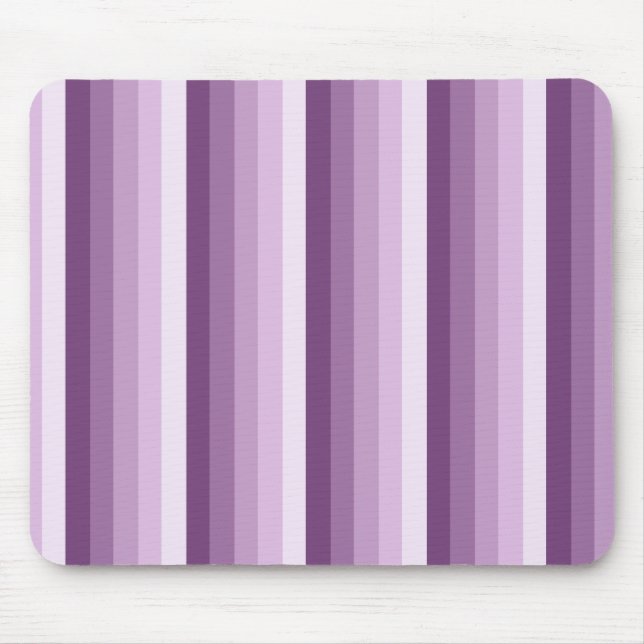 Plum purple shadow stripes mouse mat (Front)