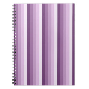 Plum purple shadow stripes notebook