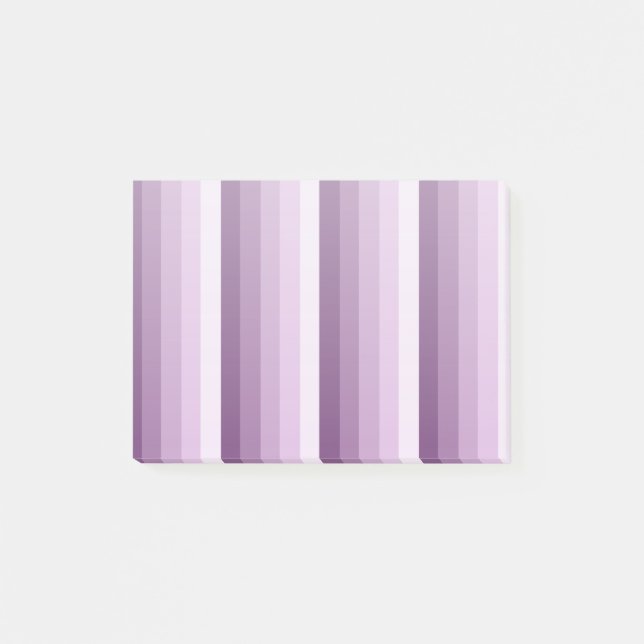 Plum purple shadow stripes post-it notes (Front)