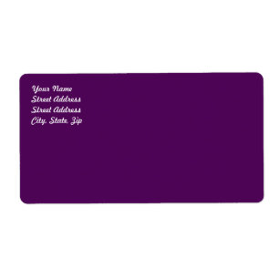 Plum Purple Shipping Label