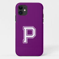 Plum Purple Solid Colour | Minimalist Monogram