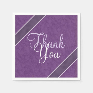 Plum Purple Thank You Napkin